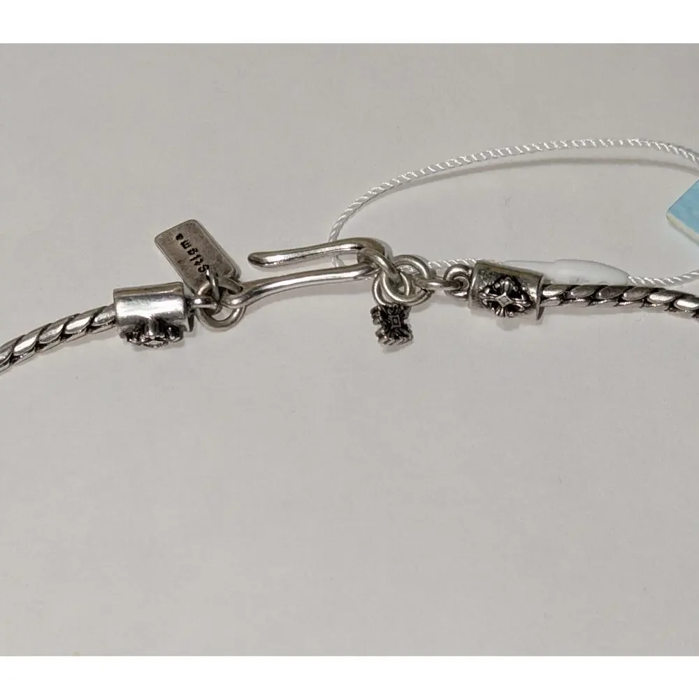 Stigma Padlock Pendant Necklace Silver Tone Rope Chain Rhinestone Gothic